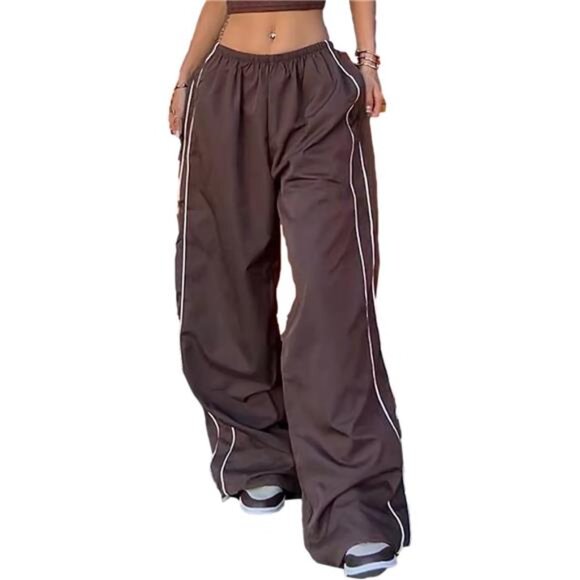 Pants - Womens Parachute Pants Wide Leg Baggy Pants